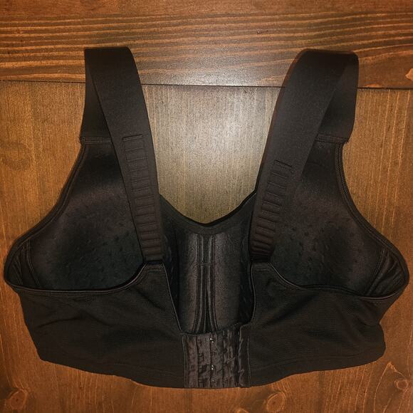 Lane Bryant Livi Max Support Underwire BlackGray Sports Bra 46 DD High Impact - Picture 2 of 5